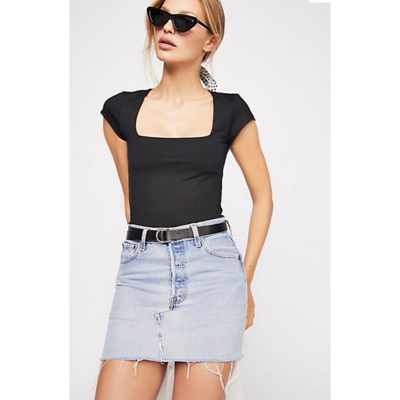 Free People Tops - Free People Fair and Square Neck Duo Bodysuit